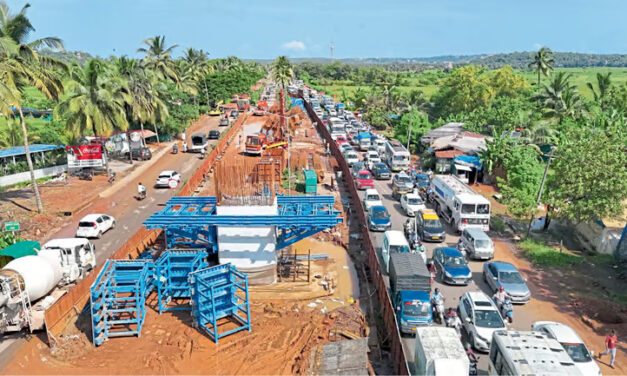 ಗೋವಾದ ಪರ್ವರಿಯಲ್ಲಿ ಫ್ಲೈಓವರ್ ನಿರ್ಮಾಣ