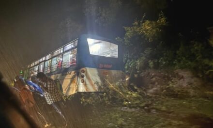 ಚಾಲಕನ ನಿಯಂತ್ರಣ ತಪ್ಪಿದ ಬಸ್ ಹಲವರಿಗೆ ಗಾಯ..