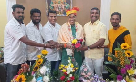 ಗೋವಾ ಬಿಜೆಪಿ ರಾಜ್ಯಾಧ್ಯಕ್ಷರನ್ನು ಸನ್ಮಾನಿಸಿದ-ಕರ್ನಾಟಕ ರಕ್ಷಣಾ ವೇದಿಕೆಯ ಗೋವಾ ಸಂಘಟನೆ