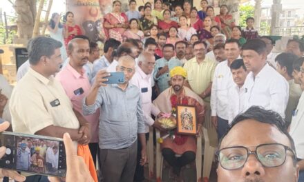 ಶ್ರೀರಾಮನ ಮೂರ್ತಿ‌ ಕೆತ್ತಿದ ಕಲಾವಿದ ಅರುಣ ಯೋಗಿರಾಜ ರವರಿಗೆ ಸನ್ಮಾನ