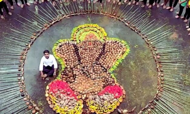 ಗೋವಾದಲ್ಲಿ ವಿದ್ಯಾರ್ಥಿಗಳೇ ಸೇರಿ ರಚಿಸಿದ ಪರಿಸರ ಸ್ನೇಹಿ ಗಣಪ