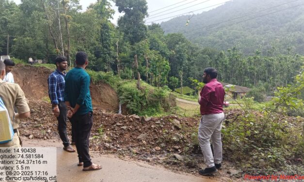ಯಲ್ಲಾಪುರದ ತಾರಗಾರ- ಬೀಗಾರ ಭಾಗದಲ್ಲಿ ಮತ್ತೆ ಭೂಕುಸಿತ