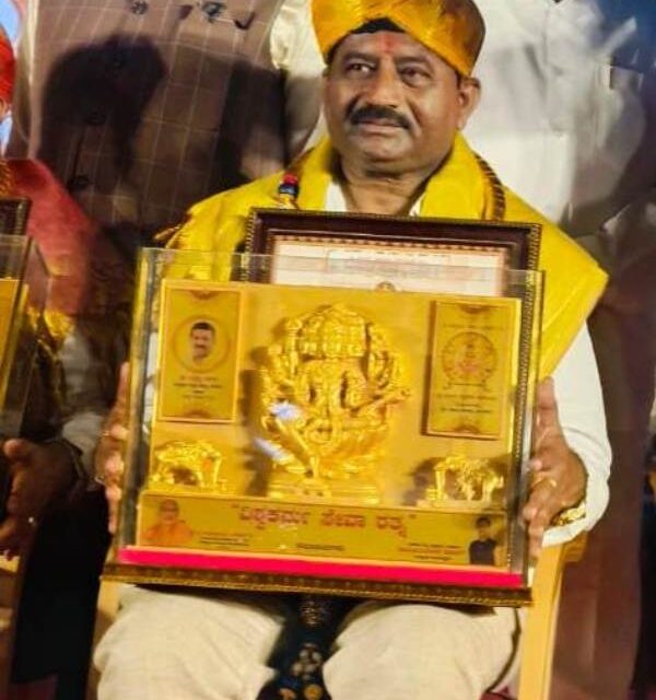 ಸಿದ್ಧಣ್ಣ ಮೇಟಿಯವರಿಗೆ “ವಿಶ್ವಕರ್ಮ ಸೇವಾ ರತ್ನ” ಪ್ರಶಸ್ತಿ