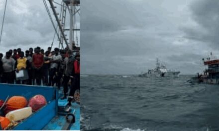 11 ದಿನ ಸಮುದ್ರದಲ್ಲಿ ಸಿಲುಕಿದ್ದ ಗೋವಾ ಮೀನುಗಾರಿಕಾ ಬೋಟ್ ನಿಂದ 31 ಜನರ ರಕ್ಷಣೆ