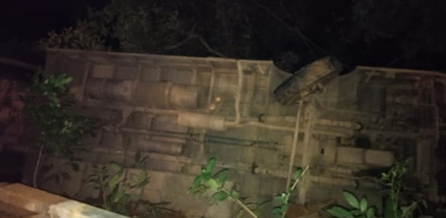 ವಡ್ಡಿಘಾಟ್ ನಲ್ಲಿ ಬಸ್ ಪಲ್ಟಿ;ಹಲವರಿಗೆ ಗಾಯ
