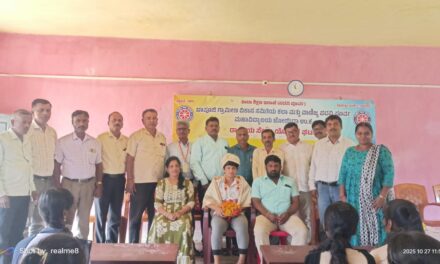 ಕರ್ನಾಟಕ ವನ್ನು ಕುಸ್ತಿ ಪಂದ್ಯದಲ್ಲಿ ಪ್ರತಿನಿದಿಸುವ ಕಾವ್ಯಳಿಗೆ ಸನ್ಮಾನ