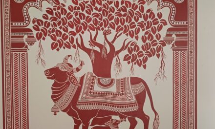 ಗೋವಾ ಪರ್ತಗಾಳಿ ಮಠದ ಸುತ್ತ ಕಾವಿ ಕಲೆ ಚಿತ್ರ