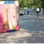 ಕಾರ್ಮಿಕರ ಟೆಂಪೋ ಪಲ್ಟಿ,ಹಲವರಿಗೆ ಗಾಯ