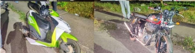 ಬೈಕ್ ಹಾಗೂ ಸ್ಕೂಟಿ ಡಿಕ್ಕಿ,ಓರ್ವ ಸಾವು;ಇಬ್ಬರು ಗಂಭೀರ