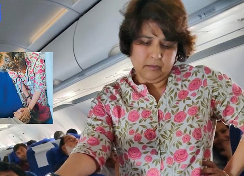 ವಿಮಾನದಲ್ಲಿ ಹೃದಯಾಘಾತವಾದ ಮಹಿಳೆಯ ಜೀವ ಉಳಿಸಿದ ವೈದ್ಯೆ