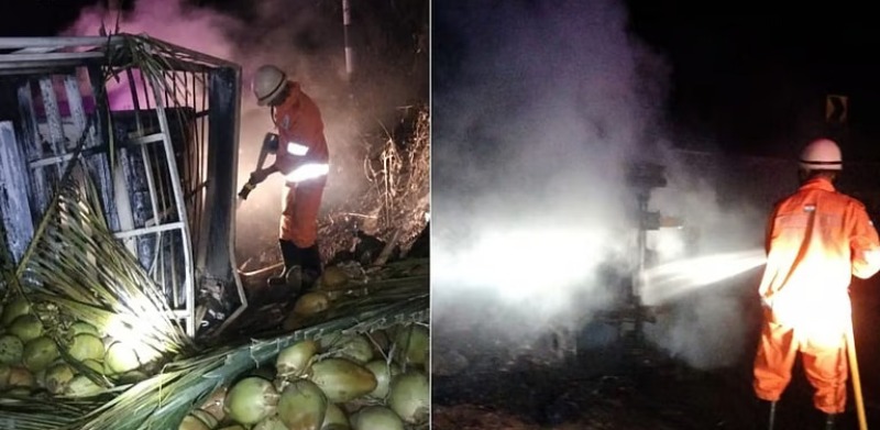 ಗೋವಾ-ಬೆಳಗಾವಿ ಮಾರ್ಗದಲ್ಲಿ ಅಗ್ನಿ ಅವಗಢ, ಕರ್ನಾಟಕದ ವಾಹನ ಬೆಂಕಿಗಾಹುತಿ