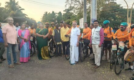 ಸ್ವದೇಶಿ ಜಾಗರಣಕ್ಕಾಗಿ ಸೈಕ್ಲಿಂಗ್ ಜಾಥಾ – ಅಂಕೋಲಾ ಆಗಮನ, ಭವ್ಯ ಸ್ವಾಗತ