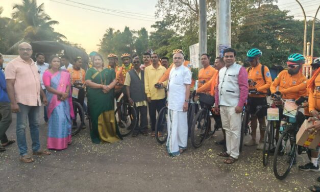 ಸ್ವದೇಶಿ ಜಾಗರಣಕ್ಕಾಗಿ ಸೈಕ್ಲಿಂಗ್ ಜಾಥಾ – ಅಂಕೋಲಾ ಆಗಮನ, ಭವ್ಯ ಸ್ವಾಗತ