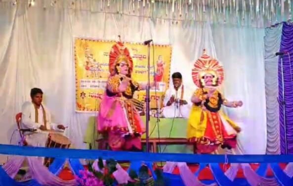 ಪ್ರೇಕ್ಷಕರ ಮನಸೂರೆಗೊಂಡ ವೀರಮಣಿ ಕಾಳಗ ಯಕ್ಷಗಾನ ಪ್ರಸಂಗ
