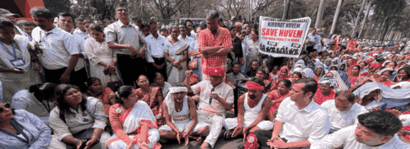 ಯುನಿಟಿ ಮಾಲ್ ವಿರೋಧಿಸಿ ಚಿಂಬಲ್ ಗ್ರಾಮಸ್ಥರಿಂದ ಓಲ್ಡಗೋವಾದಲ್ಲಿ ಬೃಹತ್ ಪ್ರತಿಭಟನೆ