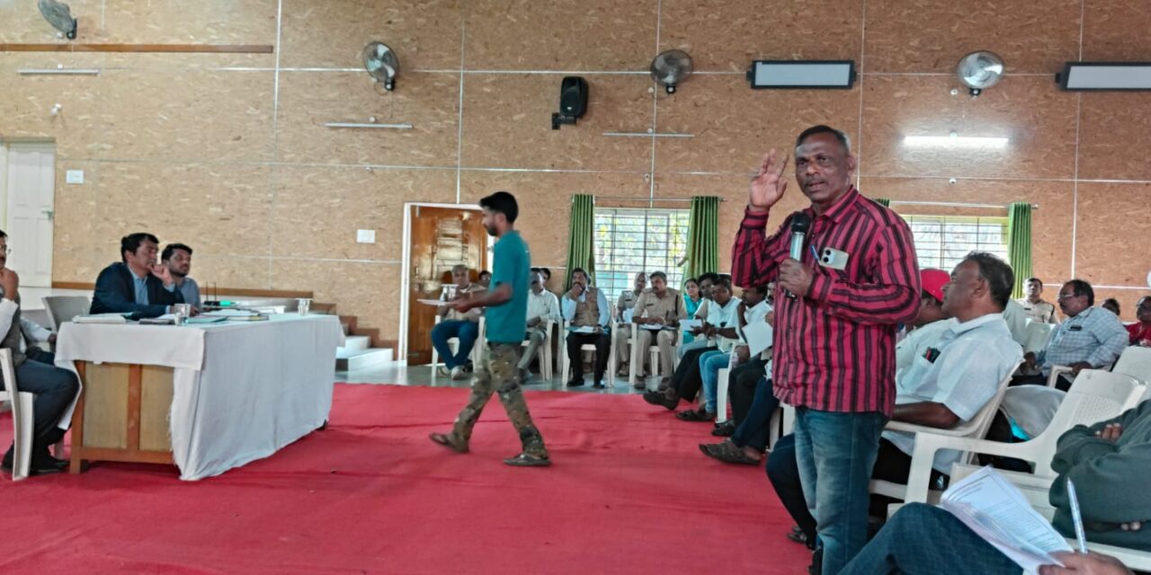 ಕಾಳಿ ಹುಲಿ ಯೋಜನೆ ಮತ್ತು ಹಳಿಯಾಳ ಅರಣ್ಯ ವಿಭಾಗಳ ಮೂಲ ನಿವಾಸಿಗಳ ಜಂಟಿ ಸಭೆ