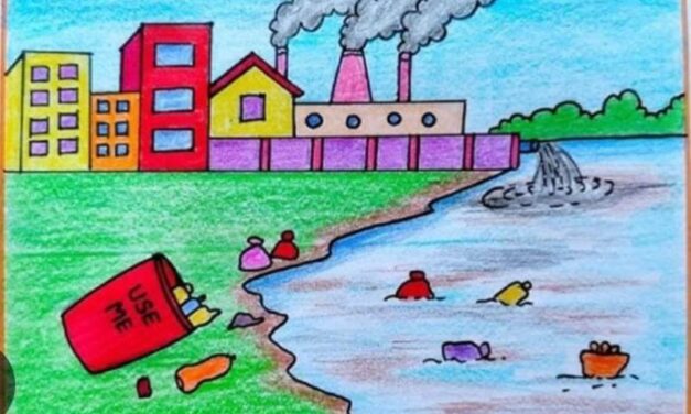 ಕುಮಾರಿ ಮೌಲ್ಯ ರಾಠೋಡ ಅವರ ಪರಿಸರ ಮಾಲಿನ್ಯದ ಚಿತ್ರಕಲೆಗೆ ಎಲ್ಲರ ಮೆಚ್ಚುಗೆ