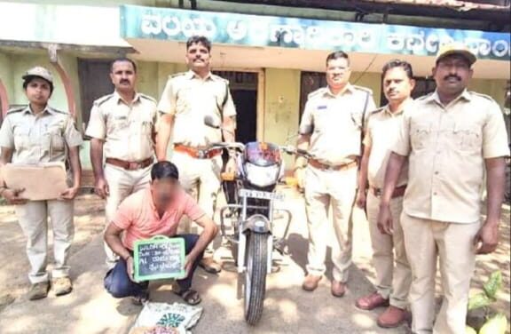 ಕಾಡು ಪ್ರಾಣಿಯ ಮಾಂಸ ಸಾಗಾಟ: ಮಾಲು ಸಹಿತ ಆರೋಪಿ ಬಂಧನ