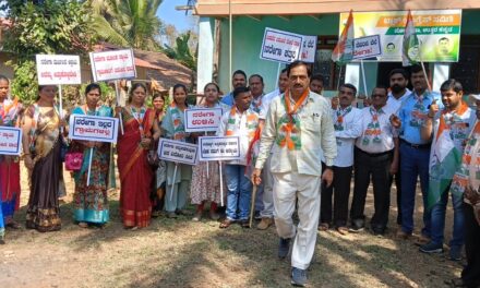 ಜೋಯಿಡಾದಲ್ಲಿ ಕಾಂಗ್ರೆಸ್ ಕಾರ್ಯಕರ್ತರಿಂದ ನರೇಗಾ ಉಳಿಸಿ ಪ್ರತಿಭಟನೆ