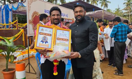 ಸಂತೋಷ ಗೆ ಸರ್ವೋತ್ತಮ ಸೇವಾ ಪ್ರಶಸ್ತಿ