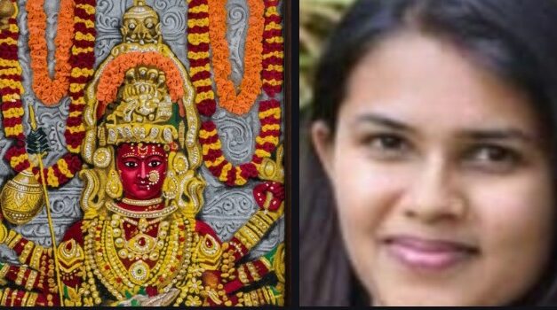 ಮಾರಿಕಾಂಬೆಯ ಜಾತ್ರೆಯಲ್ಲಿ ಗಮನ ಸೆಳೆದ ಖ್ಯಾತ ರಂಗೋಲಿ ಕಲಾವಿದೆ ಗೌರಿ ಶೆಟ್ಟಿಯವರ ದೇವಿಯ ರಂಗೋಲಿ