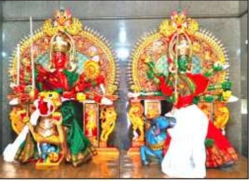 ವಿವಿಧ ಧಾರ್ಮಿಕ ಕಾರ್ಯಕ್ರಮಗಳೊಂದಿಗೆ ದೇವಿಯರ ಪುನರ್ ಪ್ರತಿಷ್ಠೆ