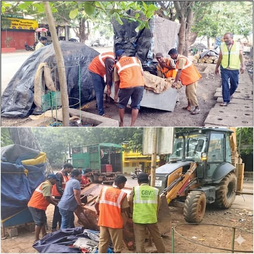 ಕಾರವಾರ ನಗರಸಭೆಯಿಂದ ಕಾರ್ಯಾಚರಣೆ ರಸ್ತೆ ಅತಿಕ್ರಮಣಕ್ಕೆ ಬ್ರೇಕ್: ಗೂಡಂಗಡಿ ತೆರವು