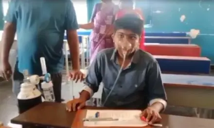 ಆಕ್ಸಿಜನ್ ಸಿಲಿಂಡರ್ ನೆರವಿನೊಂದಿಗೆ 10ನೇ ತರಗತಿ ಪರೀಕ್ಷೆ ಬರೆದ ವಿದ್ಯಾರ್ಥಿ