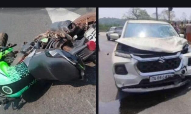 ಕಾರು-ಬೈಕ್‌ ಭೀಕರ ಅಪಘಾತ: ಸಹೋದರರಿಬ್ಬರಿಗೆ ಗಂಭೀರ ಗಾಯ