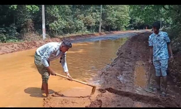 ಕಾರವಾರ ಅಣಶಿ ರೋಡ್ ನಲ್ಲಿ ತುಂಬಿದ ನೀರು, ಸಂಚಾರಕ್ಕೆ ಸಮಸ್ಯೆ