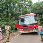 ಉಮ್ಮಚಗಿಯ ಕೋಟೆಮನೆ ಸಮೀಪ ಬಸ್ ಟೈರ್ ಸ್ಫೋಟ:ತಪ್ಪಿದ ಅಪಾಯ