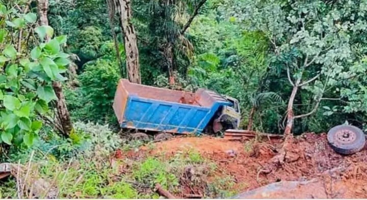ಅನಮೋಡಘಾಟ್‌ನಲ್ಲಿ ಕಂದಕಕ್ಕೆ ಉರುಳಿದ ಟ್ರಕ್; ಚಾಲಕ ದುರ್ಮರಣ