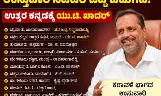 ಅಂತೂ ಇಂತೂ ಜಿಲ್ಲೆಗೆ ಉಸ್ತುವಾರಿ ಯು ಟಿ ಖಾದರ ಆದರು