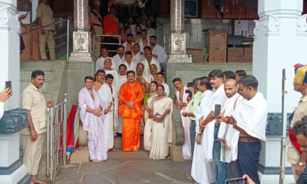ಬಿಜೆಪಿ ರಾಜ್ಯಾಧ್ಯಕ್ಷ ಬಿ.ವೈ. ವಿಜಯೇಂದ್ರ ಹಾಗೂ ಕರಾವಳಿ ಭಾಗದ ಶಾಸಕರು ಶ್ರೀ ಕ್ಷೇತ್ರ ಧರ್ಮಸ್ಥಳ ಭೇಟಿ
