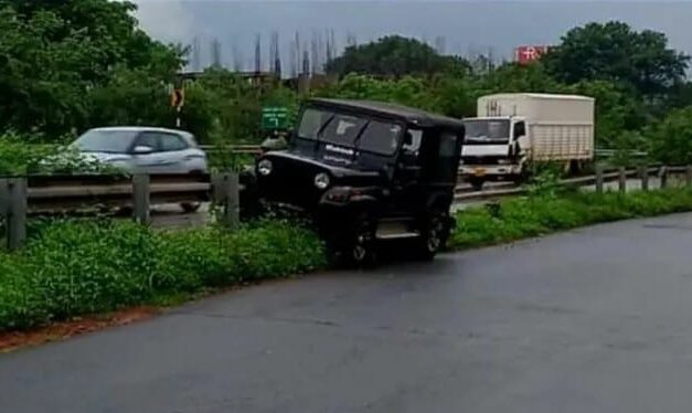 ​ಗೋವಾ ಸಾಂತಾಕ್ರೂಜ್-ಬಾಂಬೋಲಿಂ ಬೈಪಾಸ್‌ನಲ್ಲಿ ಮಹೀಂದ್ರಾ ಥಾರ್ ಅಪಘಾತ