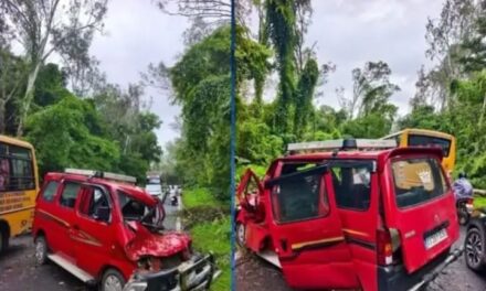 ಗೋವಾ ಬಾಳ್ಳಿ ಸಾವ್ರಿಕಾಡೆನ್-ಸುಬ್ಡೋಲೆಂ ಜಂಕ್ಷನ್ ಬಳಿ ವಾಹನದ ಮೇಲೆ ಮರ ಬಿದ್ದು ಹಾನಿ