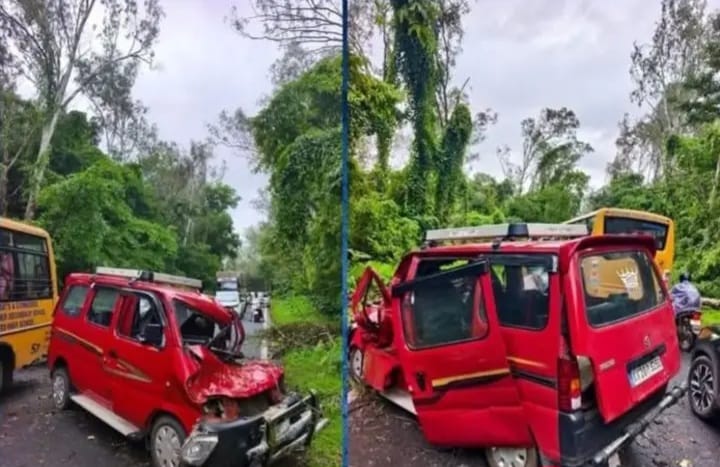 ಗೋವಾ ಬಾಳ್ಳಿ ಸಾವ್ರಿಕಾಡೆನ್-ಸುಬ್ಡೋಲೆಂ ಜಂಕ್ಷನ್ ಬಳಿ ವಾಹನದ ಮೇಲೆ ಮರ ಬಿದ್ದು ಹಾನಿ