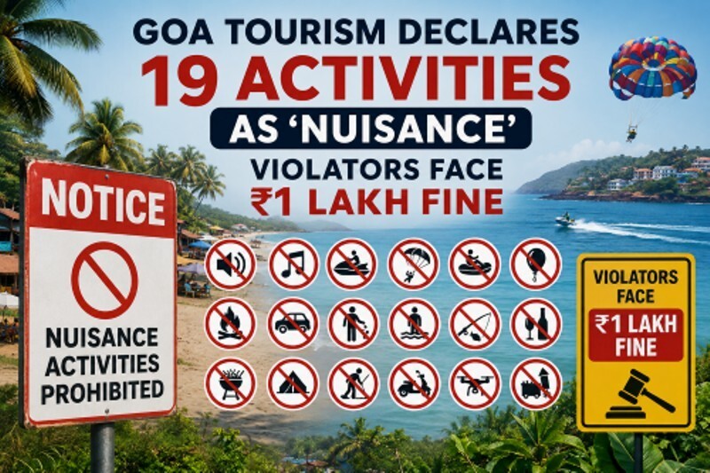 ಗೋವಾಕ್ಕೆ ಬರುವ ಪ್ರವಾಸಿಗರೇ ಎಚ್ಚರ ತಪ್ಪಿದರೆ …1.ಲಕ್ಷ ದಂಡ ಮತ್ತು ಜೈಲು ಶಿಕ್ಷೆ..?