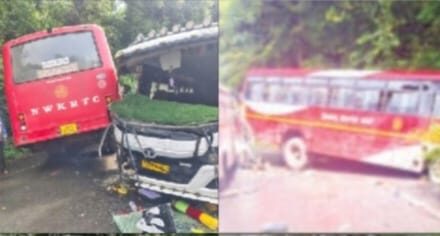ಅರಬೈಲ್ ಘಟ್ಟದ ಶಿರಲೆ ಕ್ರಾಸ್ ಬಳಿ ಮಿನಿಬಸ್ ಹಾಗೂ ಸಾರಿಗೆ ಬಸ್ ನಡುವೆ ಅಪಘಾತ;ಹಲವರಿಗೆ ಗಾಯ