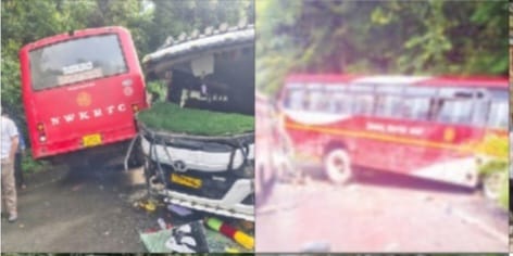 ಅರಬೈಲ್ ಘಟ್ಟದ ಶಿರಲೆ ಕ್ರಾಸ್ ಬಳಿ ಮಿನಿಬಸ್ ಹಾಗೂ ಸಾರಿಗೆ ಬಸ್ ನಡುವೆ ಅಪಘಾತ;ಹಲವರಿಗೆ ಗಾಯ