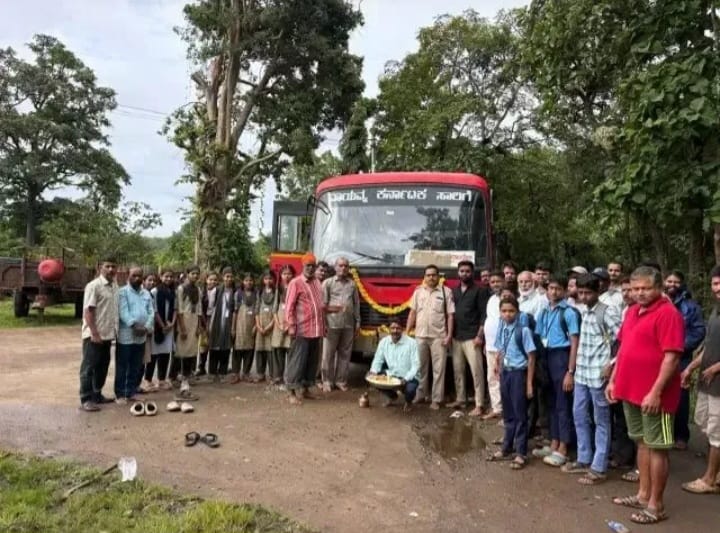 ಗವೇಗಾಳಿ-ಬಾಮಣಗಿ ಗ್ರಾಮದಲ್ಲಿ ಬಸ್ ವ್ಯವಸ್ಥೆ ಪುನರಾರಂಭ;ಗ್ರಾಮಸ್ಥರಲ್ಲಿ ಸಂತಸ