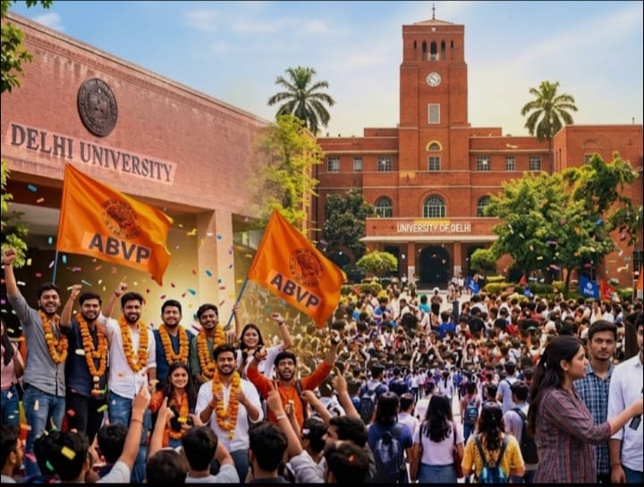 ದೆಹಲಿ ವಿಶ್ವವಿದ್ಯಾಲಯದ ವಿದ್ಯಾರ್ಥಿ ಸಂಘದ ಚುನಾವಣಾ ಫಲಿತಾಂಶ ಪ್ರಕಟ;ABVP ಗೆ ಭರ್ಜರಿ ಗೆಲುವು