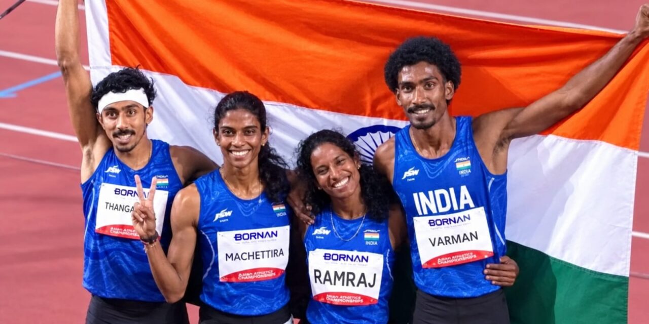 ಏಷ್ಯನ್ ಗೇಮ್ಸ್‌ 2026 ರ 4×400 ಮೀಟರ್ ಮಿಶ್ರ ರಿಲೇಯಲ್ಲಿ ಭಾರತದ ತಂಡಕ್ಕೆ ಬೆಳ್ಳಿ ಪದಕ