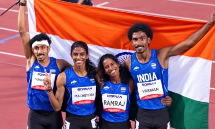 ಏಷ್ಯನ್ ಗೇಮ್ಸ್‌ 2026 ರ 4×400 ಮೀಟರ್ ಮಿಶ್ರ ರಿಲೇಯಲ್ಲಿ ಭಾರತದ ತಂಡಕ್ಕೆ ಬೆಳ್ಳಿ ಪದಕ