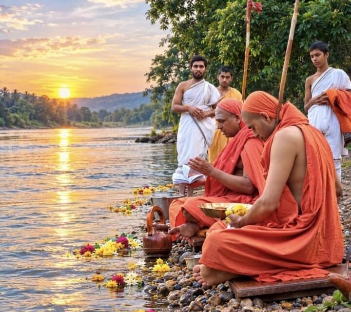 ಗಂಗಾಪೂಜೆಯೊಂದಿಗೆ ಸ್ವರ್ಣವಲ್ಲೀ ಉಭಯ ಶ್ರೀಗಳ ಚಾತುರ್ಮಾಸ್ಯ ವ್ರತ ಸಂಕಲ್ಪ ಸಂಪನ್ನ