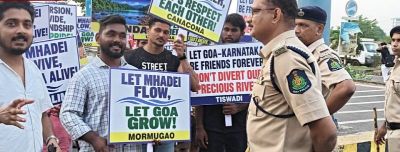 ಗೋವಾಕ್ಕೆ ಬಂದ ಡಿಕೆಶಿಗೆ  ಮಹದಾಯಿ ಪ್ರಶ್ನೆ…?