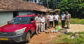 ಗೋಮಾಂಸ ಸಾಗಾಟ ಇಬ್ಬರ ಬಂಧನ;ಮಾಂಸ,ಕಾರು ವಶ