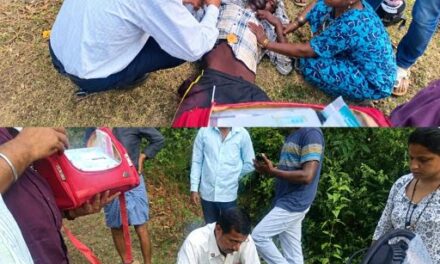ಅಪಘಾತದಲ್ಲಿ ಗಾಯಗೊಂಡ ವ್ಯಕ್ತಿಗೆ ರಸ್ತೆಯಲ್ಲೇ ಚಿಕಿತ್ಸೆ ನೀಡಿ ಮಾನವೀಯತೆ ಮೆರೆದ ವೈದ್ಯ.