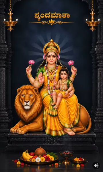 ಸ್ಕಂದಮಾತಾ ದೇವಿಯ ಅವತಾರ ನವರಾತ್ರಿಯ ನವದುರ್ಗೆಯರಲ್ಲಿ ಐದನೆಯ ಅವತಾರ