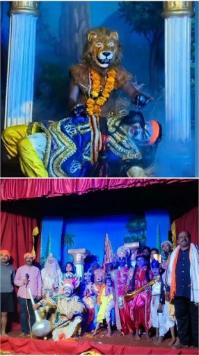 ಡೇರಿಯೆದಲ್ಲಿ ಜನಮನ ಸೂರೆಗೊಂಡ ಭಕ್ತಿ ವಿಜಯ ಪೌರಾಣಿಕ ನಾಟಕ ಪ್ರದರ್ಶನ